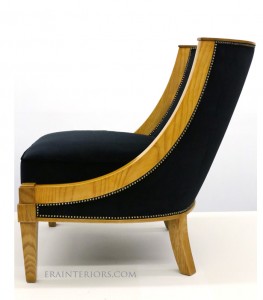 Art Deco slipper chair
