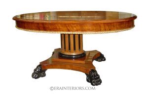 empire american round dining table with claw feet