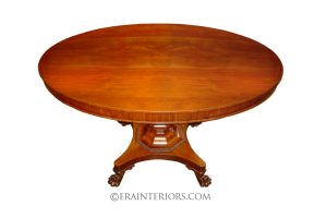 georgian round dining table with claw feet